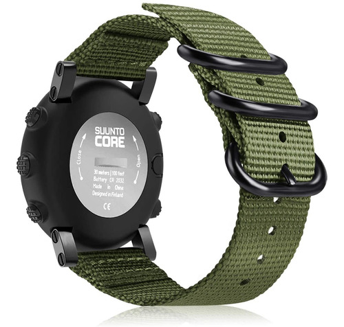 Malla De Nylon Para Reloj Suunto Core - Olive 