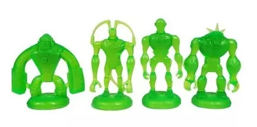 Relógio Ben10 Com 4 Aliens Emborrachados Relógio Omnitrix Com Luz