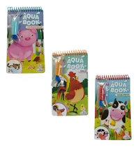 Comprar Aqua Book - Meia Coleção Com Três Livros: Galo - Porquinho - Vaquinha - Blueditora - Livros Infantis - Livros De Pintura - Pintura Com Água 