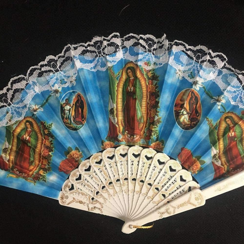 Dama De Guadalupe Virgen María Abanico Plegable Inspirado En