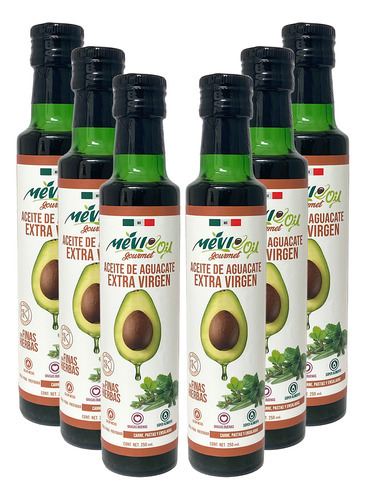 Six Pack Aceite De Aguacate Extra Virgen Con Finas Hierbas