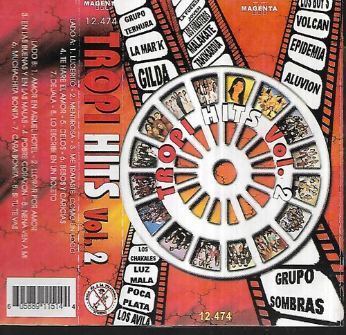 Tropi Hits Vol.2 Sombras Poca Plata Malakate Ternura Cassete