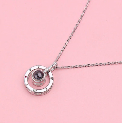Imagen 10 de 10 de Collar Proyecta Te Amo 100 Idiomas Cadena Y Caja De Regalo