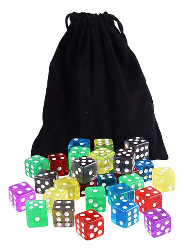 Juego De Dados D6 De Seis Caras, 60 Unidades, Con Bolsa De T