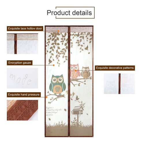 Cortinas De Puerta Con Mosquitera Magnética Y Antimosquitos