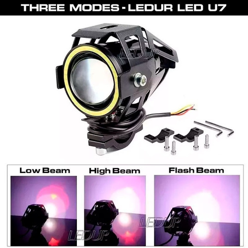 Faro Auxiliar U7 Cree Led 3000lm Ojo De Angel + Switch Sti