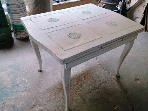 Mesa Con Extensión Alargue Provenzal Blanco Blanco (Usado)