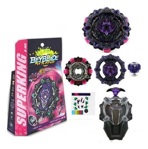 Beyblade Flame B-175 Lucifer The End Con Lanzador De Chispas Color Morado