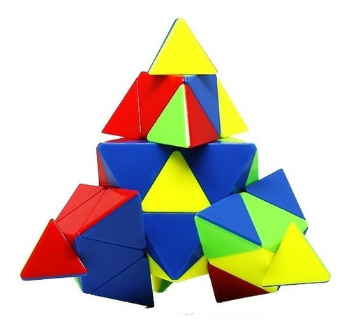 Qiyi Master Pyraminx 4x4x4 Colorido Piramide Mágica Puzzle
