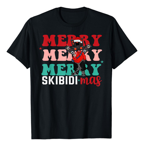 Camiseta Navidad Skibidi Toilet- Playera Navideña Toilet