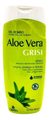 Jabón Líquido Corporal Gel De Baño Grisi Aloe Vera 450ml