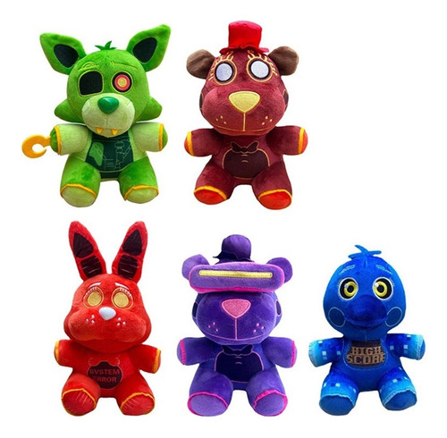 Fnaf Cinco Noches Harén Freddy Mutante Peluche Oso5 Piezas