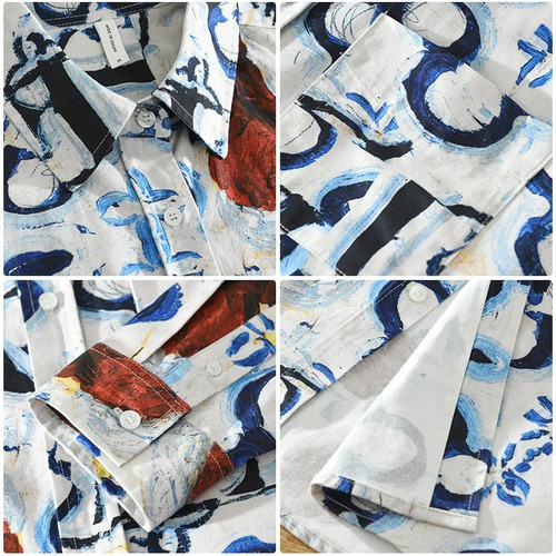 Camisa De Algodón Holgada, Ropa Casual De Manga Larga