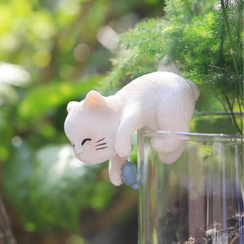 Garden Cat Statue Flower Pot Hugger Decoración De Estilo A