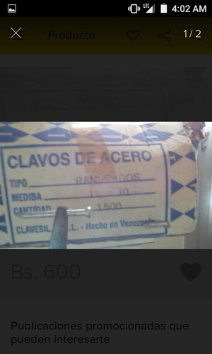 Clavo De Acero 1 1/2vx 10 Ranurado X Kilo