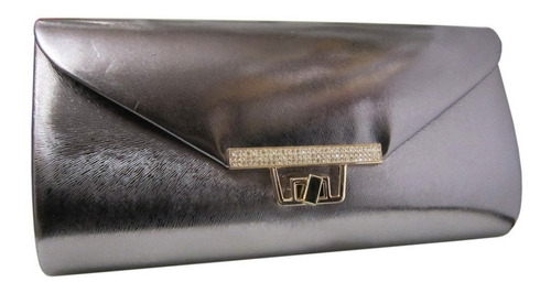 Clutch Fiesta Bolso Mano Sobre Cartera Plata Woman Vestige