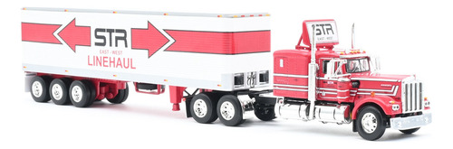 Tráiler Escala 1/64 Kw W900a Remolque 40 East-west 60-1332 Color Rojo