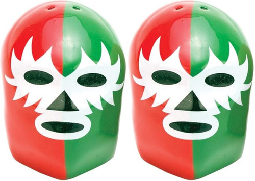 Salero Pimentero Dos Luchadores Salt & Pepper Shakers Color Rojo