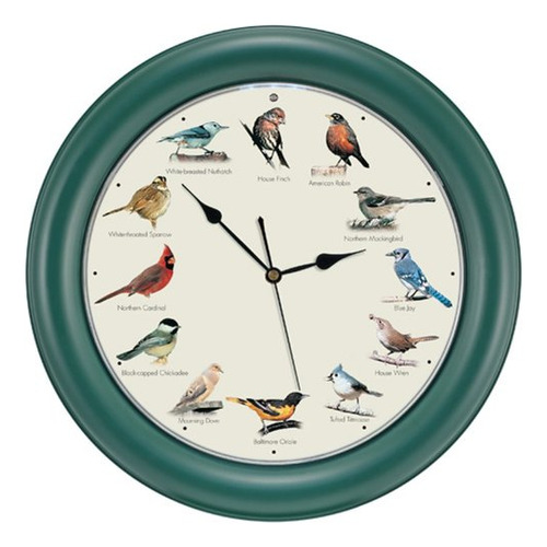 Mark Feldstein Original Cantando Bird Reloj, 10.7 Pulgadas