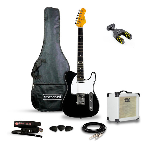 Kit Guitarra Telecaster Phx Special Tl-1 Black Preta