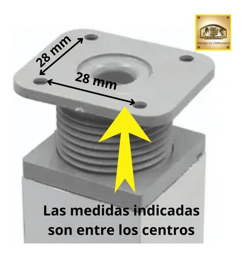 Imagen 4 de 10 de Pata Aluminio Mate Cuadrada Para Mueble 10cm Regulable