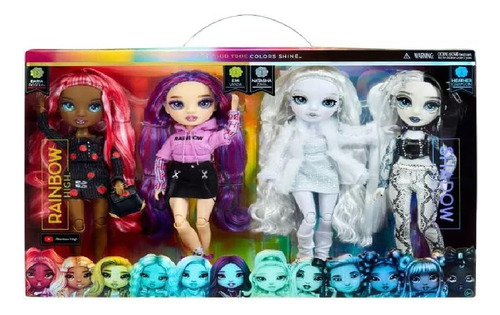 Rainbow High Shadow High Collectores Fashion Doll Set 4 Doll