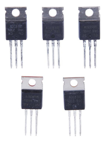 5pc N-channel Power Mosfet Irf830 5a 500v Paquete To-220ab