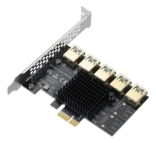 Pcie 1 A 5 Riser - Tarjeta Adaptadora 5 Usb 3.0 Multiplicado