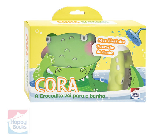 Livro + Fantoche Hora Do Banho: Cora, A Crocodilo | Happy Books