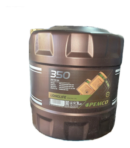 Aceite 5w-30 Alemán Pemco, 7 Lts ,full Sintético -mixto