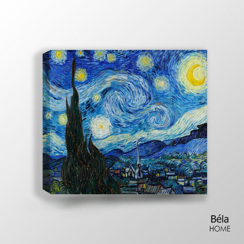 Béla Cuadro Noche Estrellada Van Gogh 60cm X 50cm Amplio