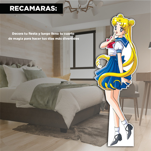 Figura Sailor Moon Usagi Base Solida Tamaño Real Coroplast Modelo 2