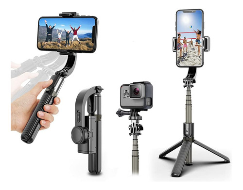 Selfie Stick Gimbal Stabilizer,  360 ° Rotación Tríp...