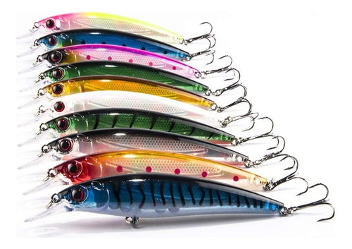 Pack 10 Señuelos O Rapala Para Pesca De Corvina Y Lenguado