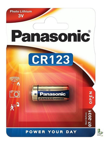 Pilha Panasonic Cr Cr123a Cilíndrica - 1 Unidade