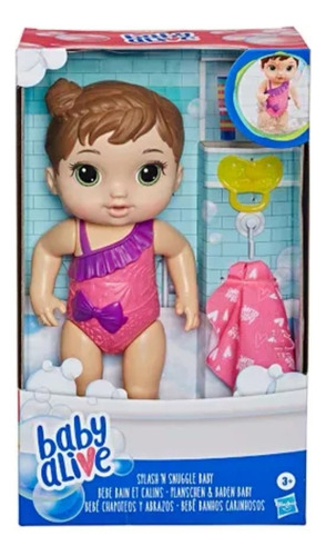 Baby Alive Chapoteos Y Abrazos Castaña Splash N Snuggle Baby