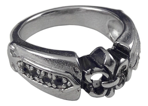 Anillo Flor De Lis Acero Quirúrgico