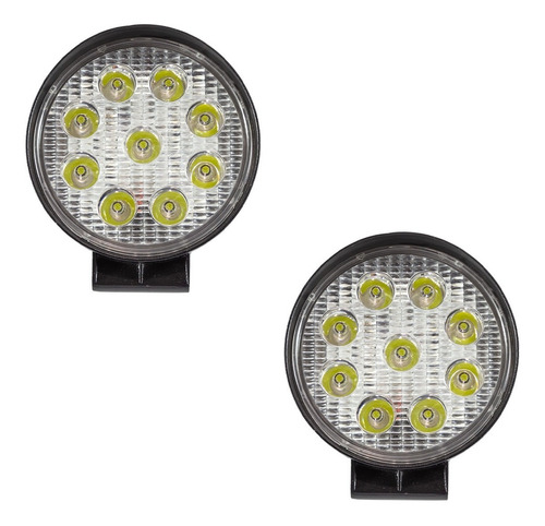 2 Proyectores 12v 24v 27w Led P/ Camioneta 4x4 Toyota Ford