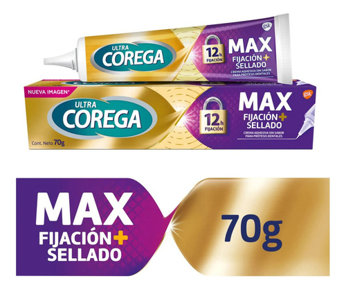 Corega Pegamento Prótesis Máximo Sellado Crema X 70g