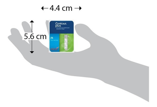 Imagen 2 de 2 de Contour Plus Tiras Reactivas Caja Con 25 Para Glucómetro