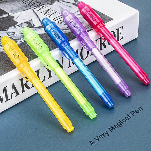 Bolígrafo De Tinta Invisible Niños,con Luz Uv 5 Pack
