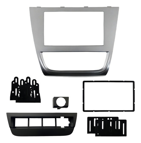 VW G5 Gol Voyage Saveiro Sup 2din con marco plateado de 4 botones