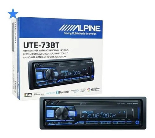 Autoestéreo Para Auto Alpine Ute-73bt Con Usb Y Bluetooth