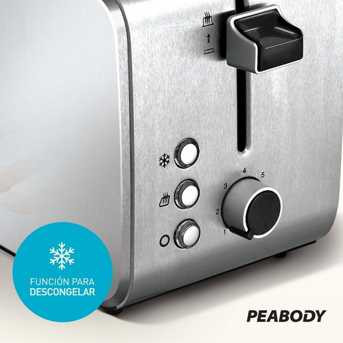 Tostadora Eléctrica De Pan 2 Ranuras Peabody Pe-t8127