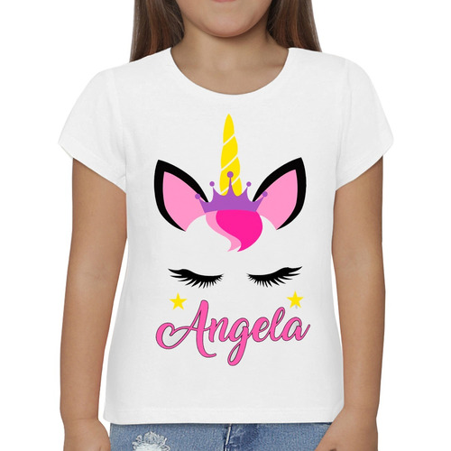 Camiseta Blusa Niña Unicornio Personalizada Magical Algodón