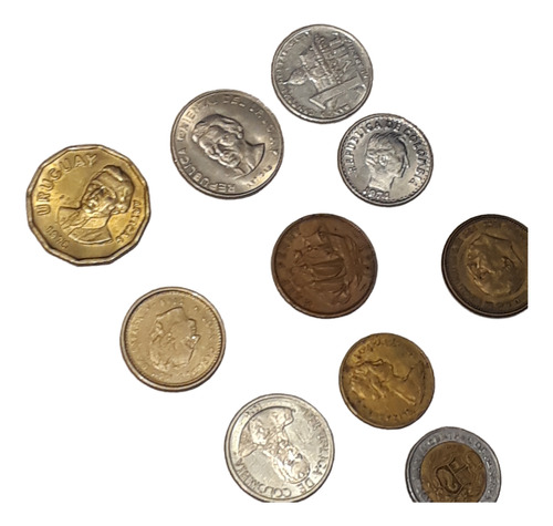 Monedas Extranjeras Mundiales X 10 Distintas No Repetida Lo9