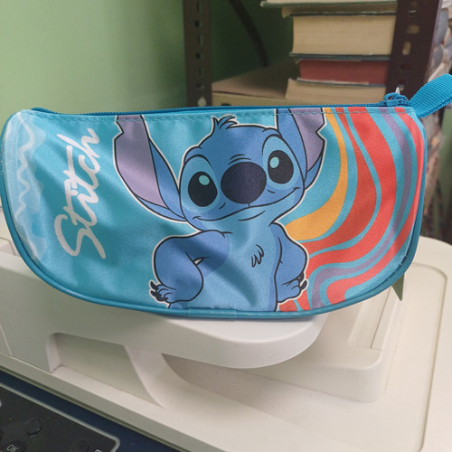 Cartuchera Stitch Disney Color Azul Oval