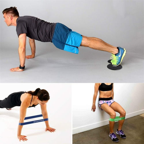 Imagen 3 de 8 de Set X5 Bandas Elastica Isometrica Resistencia Fitness Gym