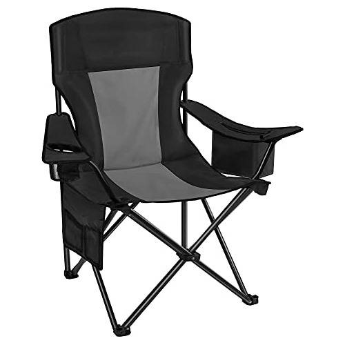 Silla Plegable De Camping Brazos Acolchados, Portavasos...