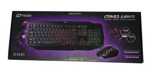 Combo Gamer Teclado Y Mouse Retroilumnado Kit Nkb-570 Pc